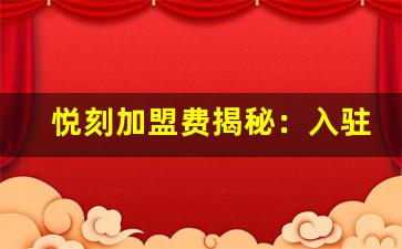 悦刻加盟费揭秘：入驻官方网站的成本